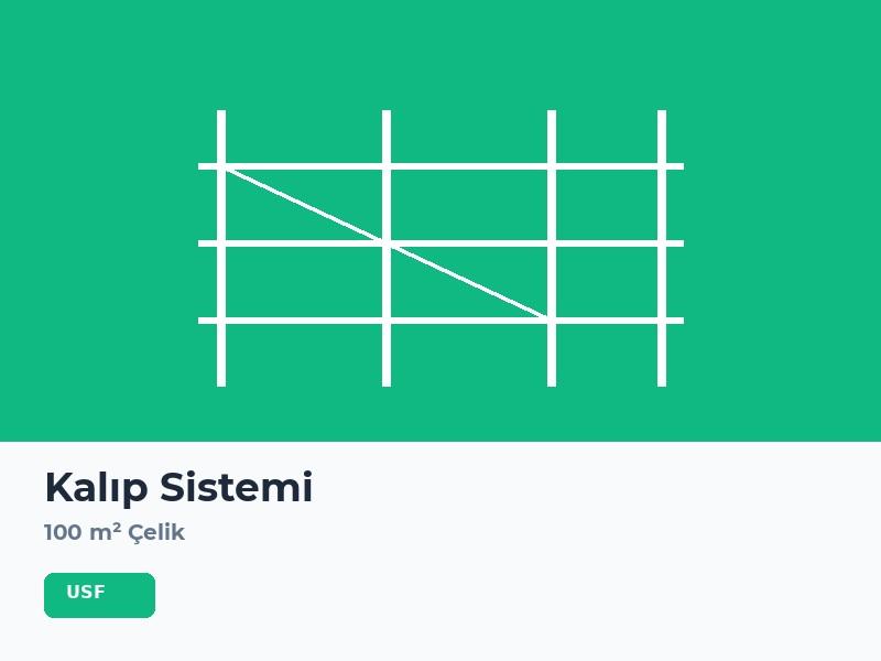 Çelik Kalıp Sistemi 100 m²