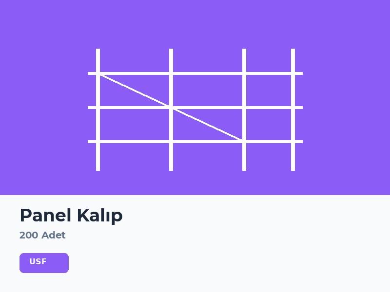 Panel Kalıp 50x100cm - 200 Adet